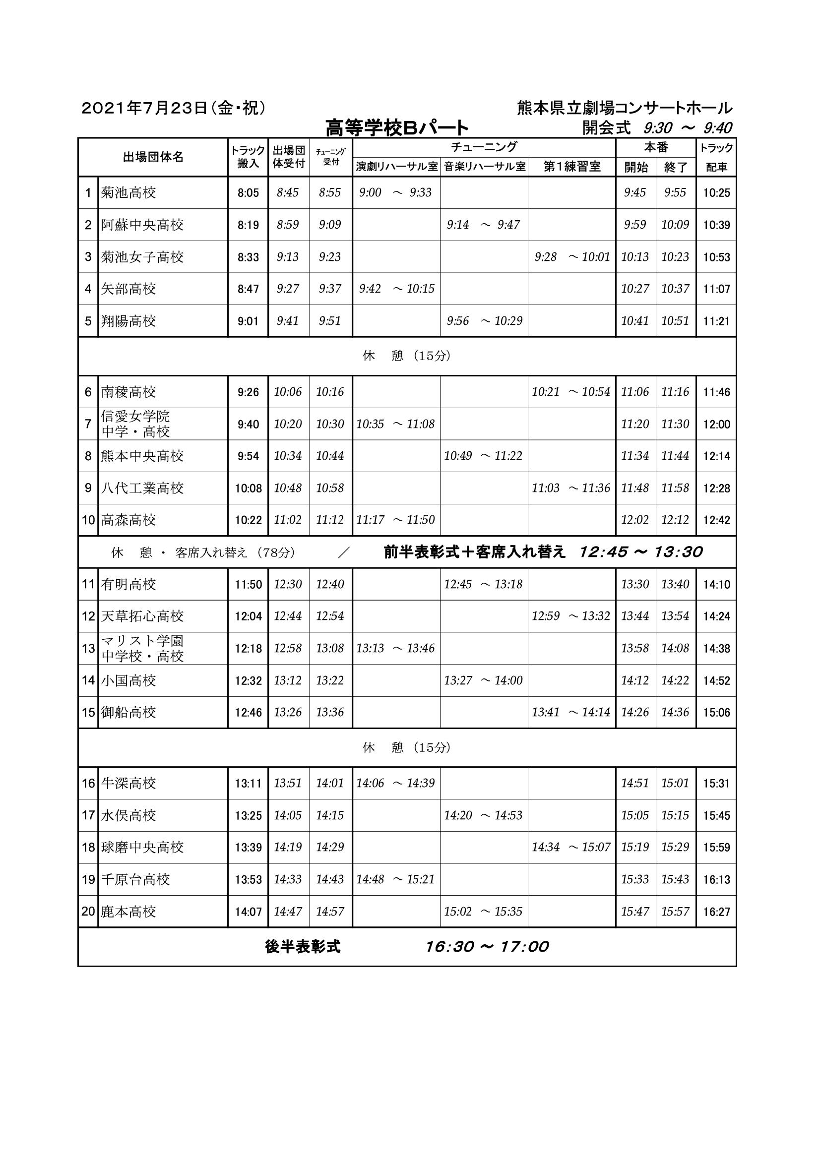 第65回熊本県吹奏楽コンクール及び第66回九州吹奏楽コンクール熊本支部予選 熊本県立劇場